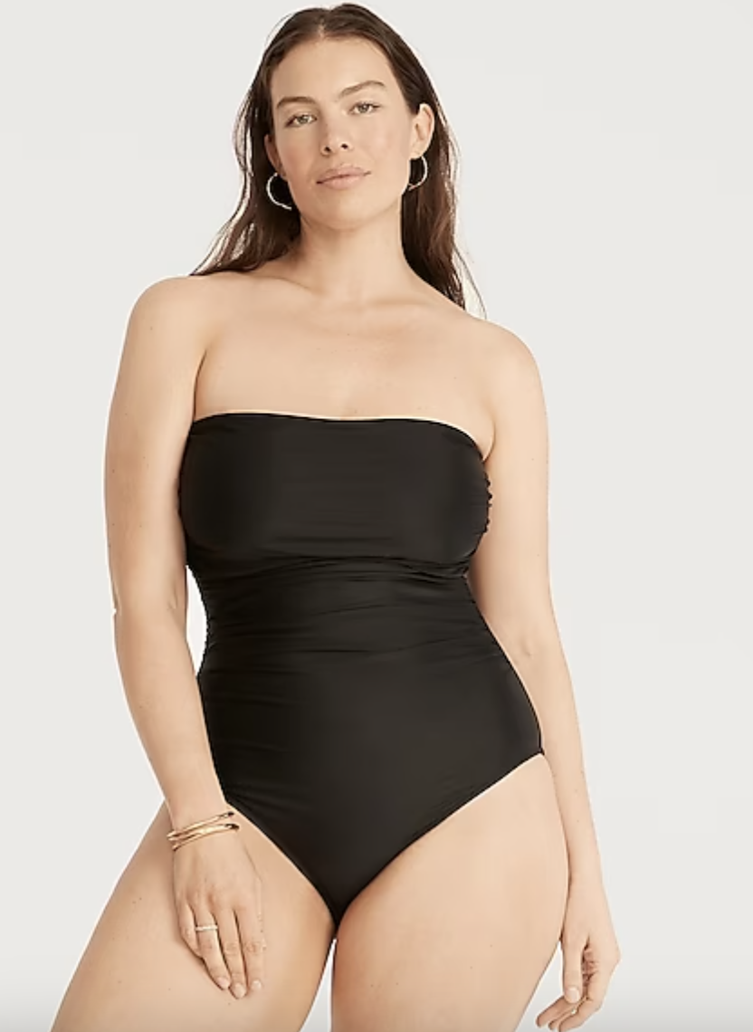 J.Crew Ruched Bandeau One Piece