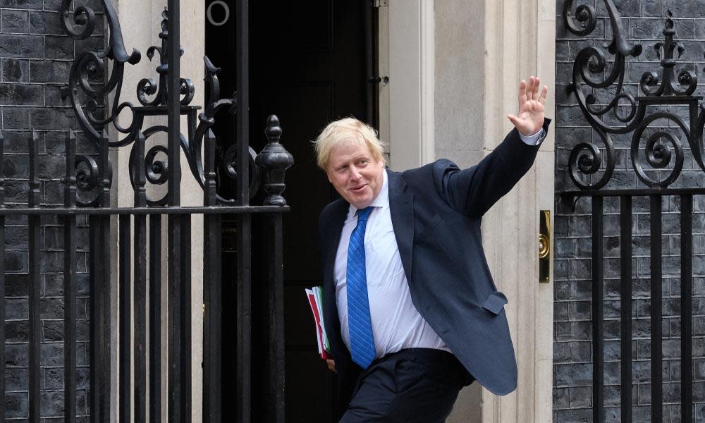 Boris Johnson arrives in Downing Street for a Cabinet meeting