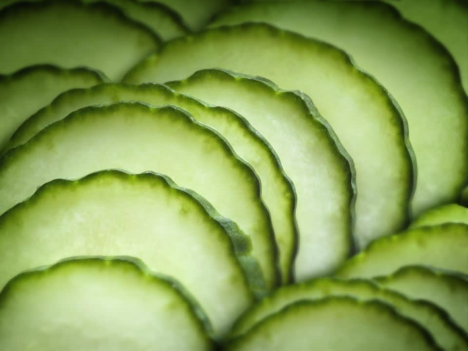 Cucumbers will turn to mush in the freezer. Photo: Getty