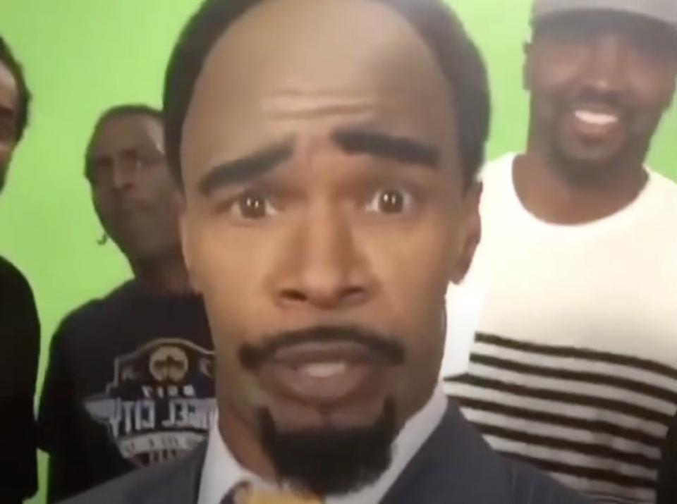 Jamie Foxx dressed as Stephen A Smith