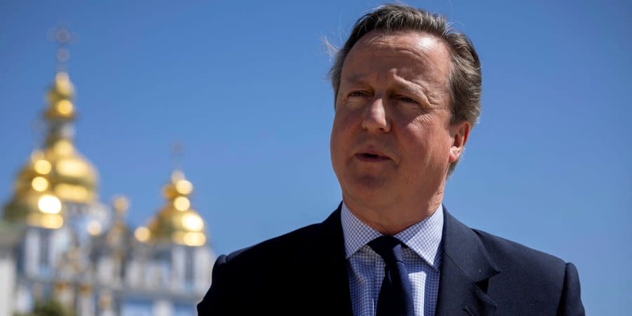 David Cameron in Kyiv on May 2, 2024