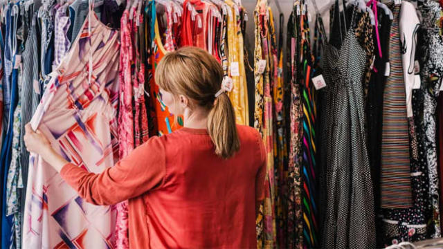 Boutique specializes in secondhand plus-size women's clothing