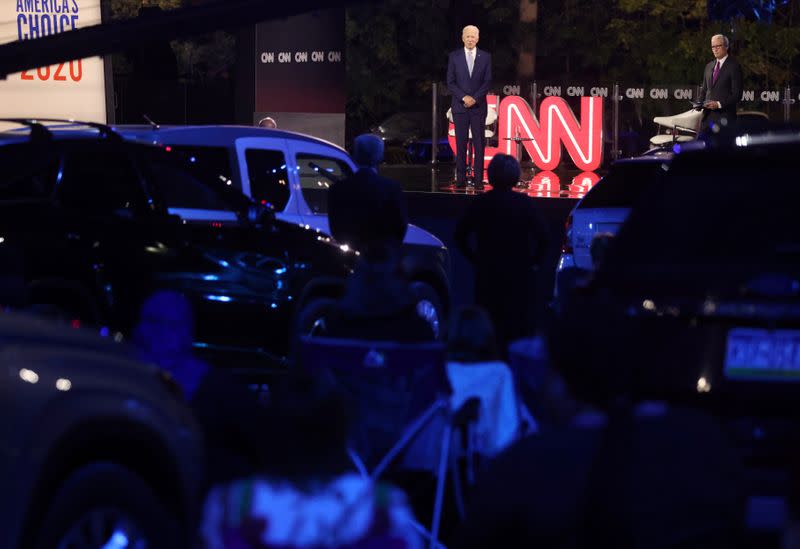 Democratic U.S. presidential nominee and former Vice President Joe Biden holds a televised town hall in Scranton