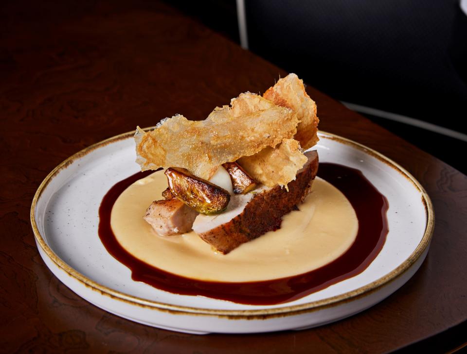 On the menu at The Butcher's Club: Truffle chicken with buttery potato puree is one of the main plates offered at the PGA National Resort steakhouse during Palm Beaches Restaurant Month throughout August.