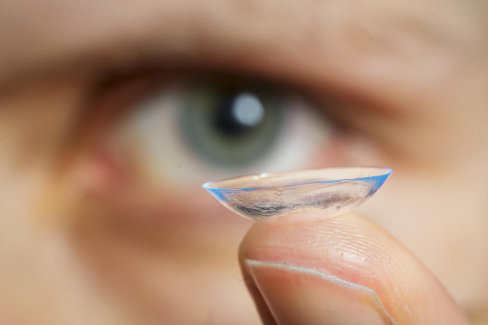 Contact lenses can get lost behind the eye. [Photo: Getty]