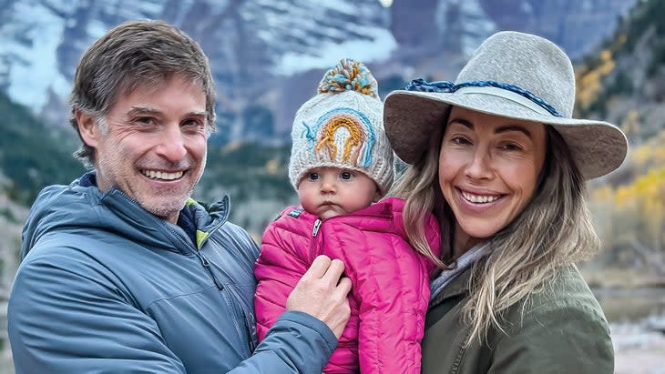 The author and his partner, Tess, with their daughter, Sophie, at Colorado's Maroon Bells