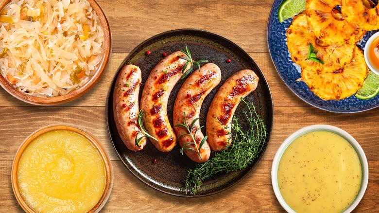 four sausage and ingredient pairings