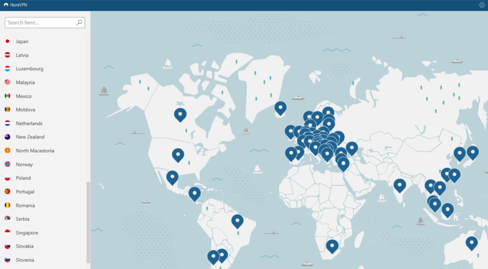 nordvpn review: ui