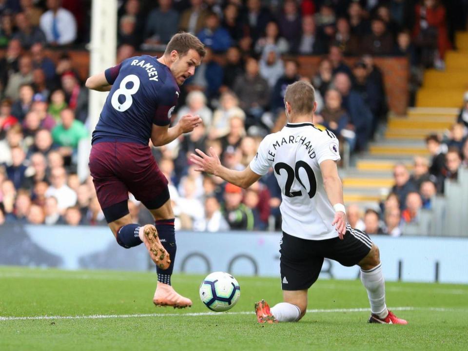 Ramsey scored a spectacular goal in Arsenal's rout of Fulham (Getty Images)