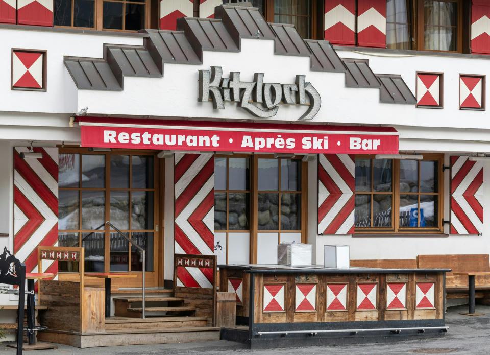 A closed Apres-Ski-Bar is seen on March 13, 2020, in Ischgl in Tyrol, Austria, as the winter season ends earlier this year due to the coronavirus epidemic. - Austria tightened its coronavirus response by announcing the closure of non-essential retail businesses, suspending flights to France, Spain and Switzerland and locking down two western communities in Tyrol particularly affected by the coronavirus, the Paznaun valley with tourism hotspots such as Ischgl and Galtuer as well as Saint Anton am Arlberg. (Photo by JAKOB GRUBER / APA / AFP) / Austria OUT (Photo by JAKOB GRUBER/APA/AFP via Getty Images)