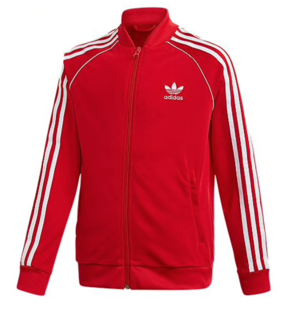 adidas Originals SST Track Top in Scarlet/White