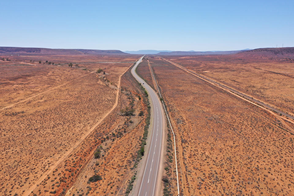 A stock image of a highway in rural South Australia. The woman says things took a creepy turn when she accepted a job on a farm.