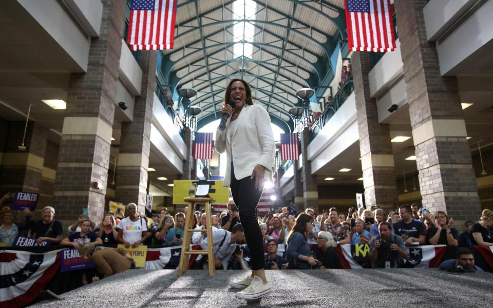 Harris has already been out on the campaign trail for Biden - GETTY IMAGES