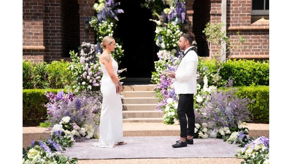 Tori and Jack at final vows on Married at First Sight Australia 