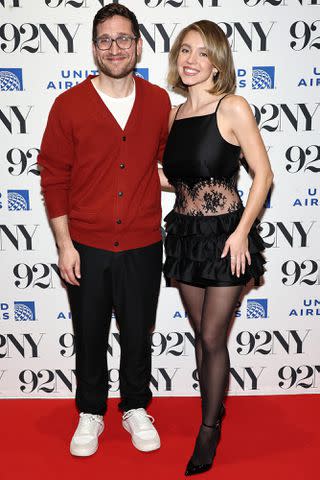 <p>Jamie McCarthy/Getty </p> Josh Horowitz and Sydney Sweeney