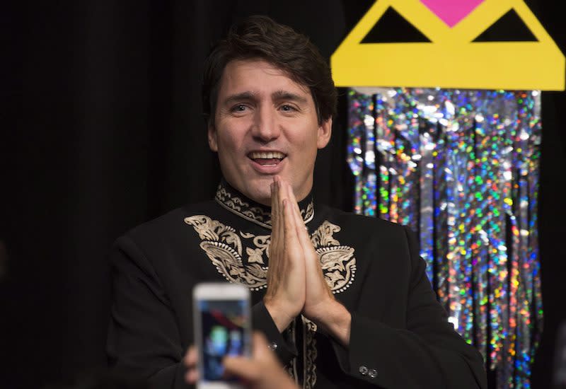 Prime Minister Justin Trudeau participates in a Diwali ceremony in Ottawa on October 16, 2017. Photo from The Canadian Press.