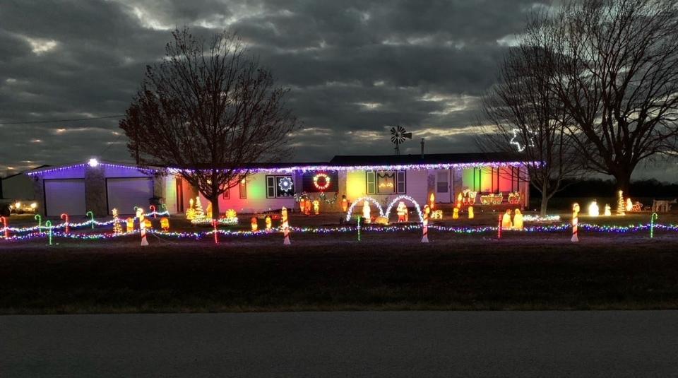 Christmas decorations at the Smith Farm Christmas Lights at 2837 S. State Highway PP in Republic in 2023.