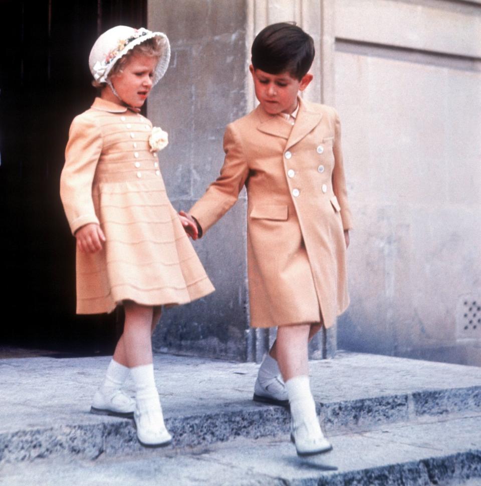 Princess Anne And Prince Charles Of England 1954