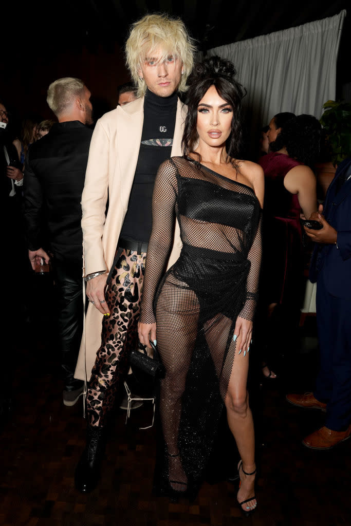 Closeup of Megan Fox and MGK