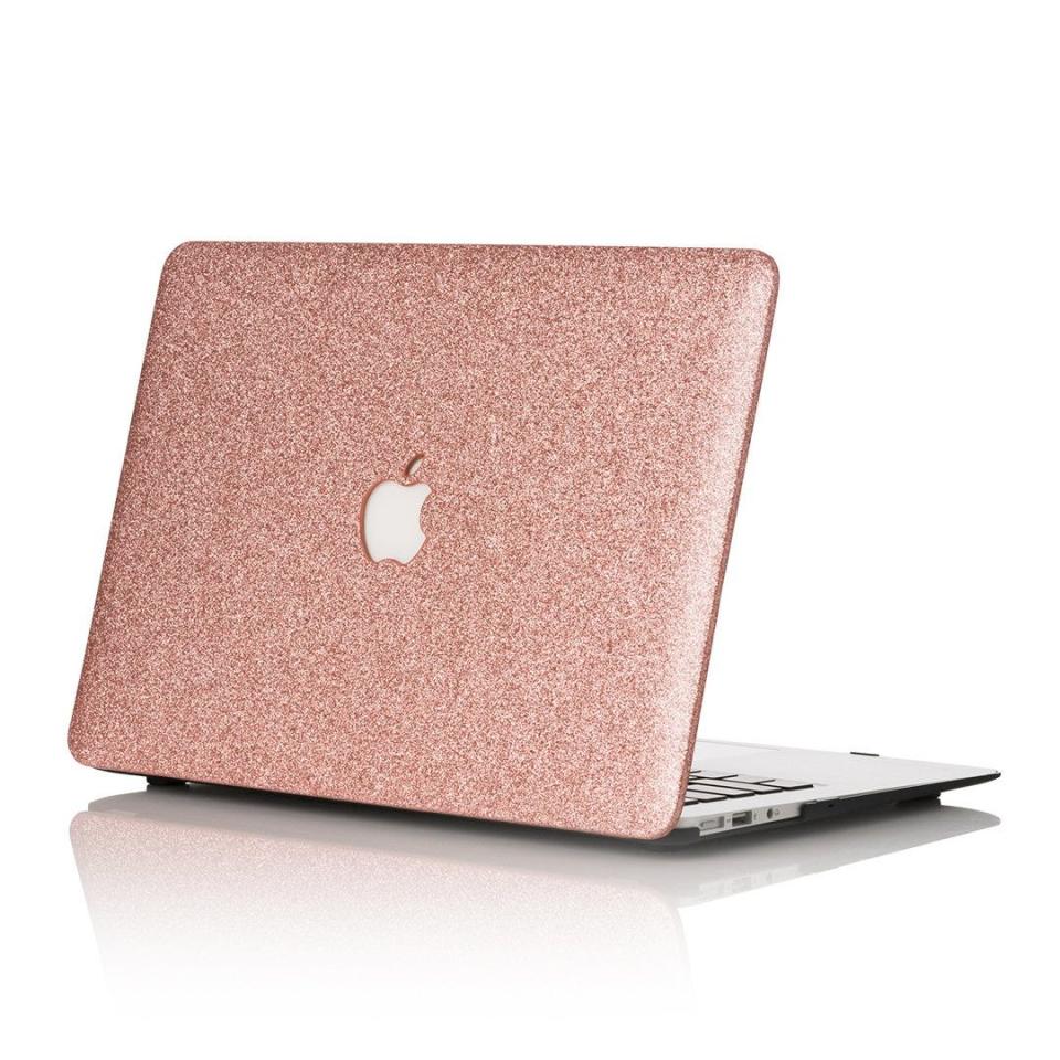 25) Rose Gold Glitter MacBook Case