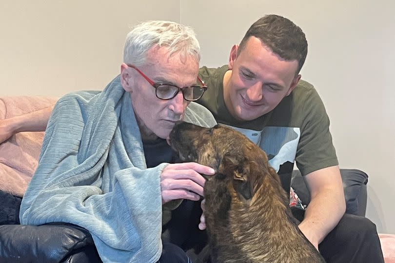 Kieran and Harry with one of the family pets