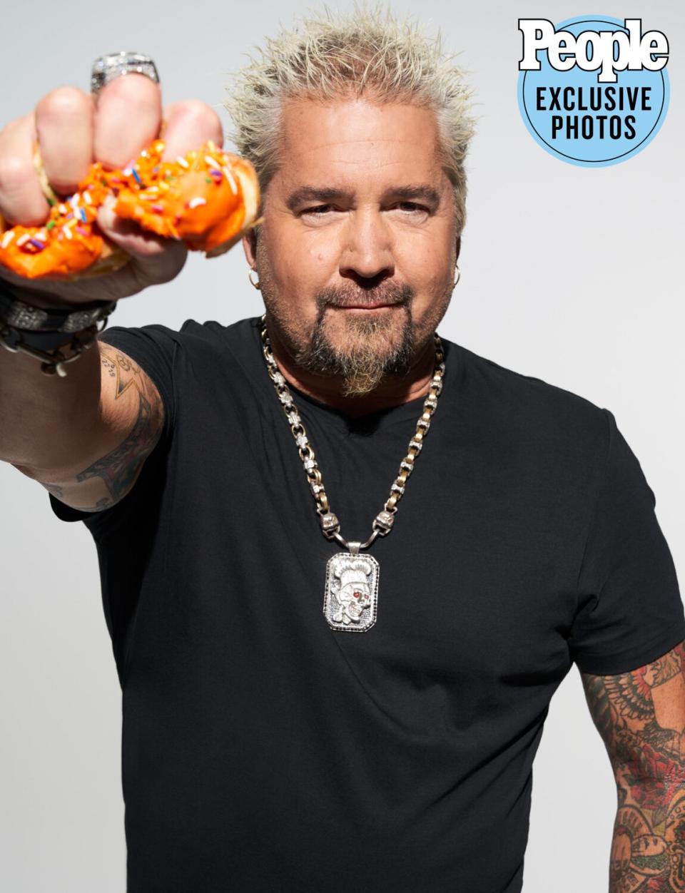 Guy Fieri photographed exclusively for People at Smashbox Studios in Culver City, CA, on 8/29/22. Photographer: Matthew Salacuse Groomer: Adriana Sanchez-Macarty  Stylist: Jessica Vohs On-Set Stylist: Heidi Meek/The Wall Group