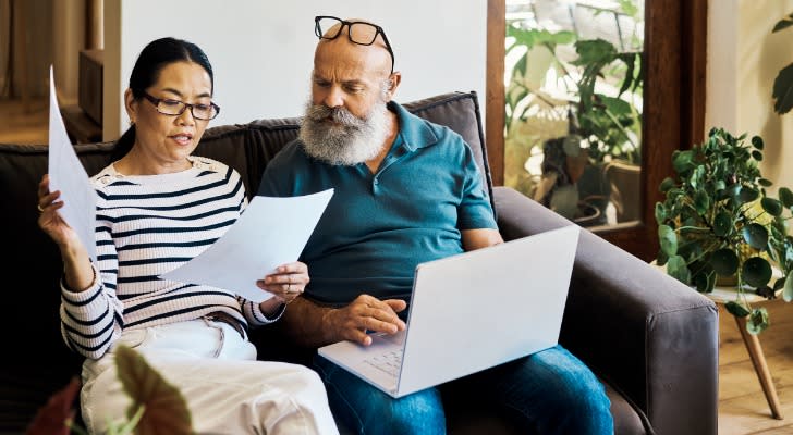 Couple discussing what to do with their 401(k)