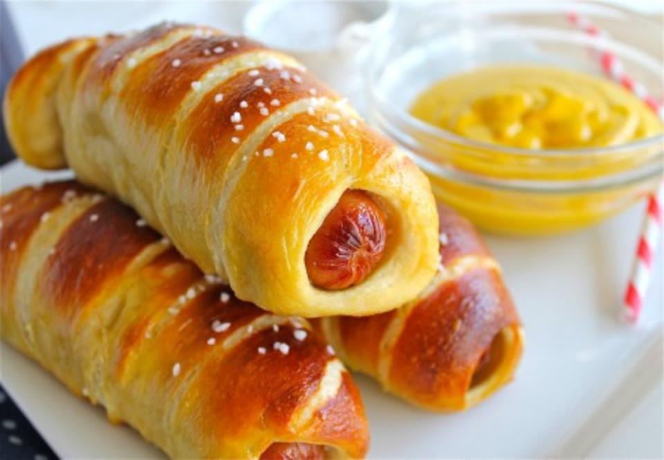 <p>The Food Charlatan</p><p>These are truly fun for the whole family. </p><p><strong>Get the recipe: <a href="https://thefoodcharlatan.com/homemade-pretzel-dogs/" rel="nofollow noopener" target="_blank" data-ylk="slk:Pretzel Dogs;elm:context_link;itc:0;sec:content-canvas" class="link ">Pretzel Dogs</a></strong></p>