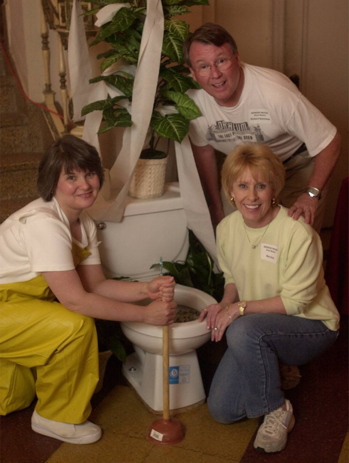 The Orpheum celebrated the opening of its new restrooms in 2002 with a “First Flush” party. JAIME OPPENHEIMER