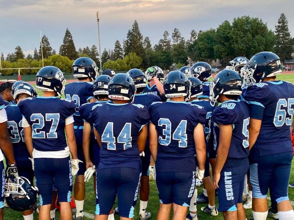 Redwood High during a scrimmage with Clovis West on Thursday, Aug. 10, 2023.