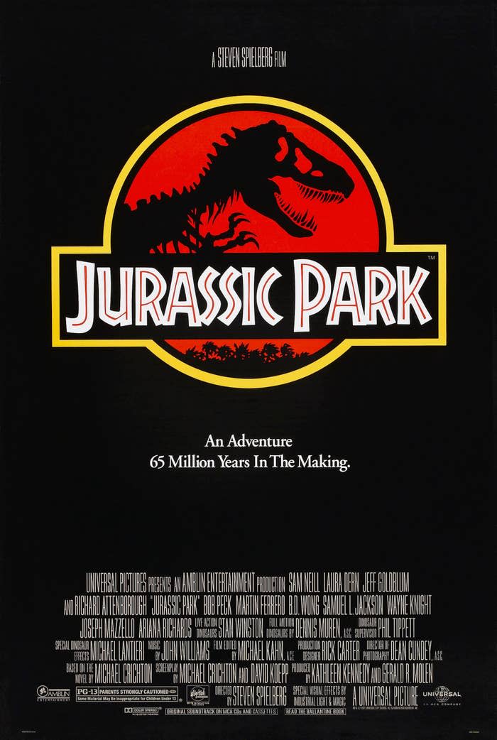 The theatrical poster for "Jurassic Park"