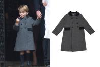 <p>The ultra-tailored and classic peacoat shown here on Prince George sold out just moments after he was photographed in it, but Pepa & Co. has been makes other similarly chic outerwear <a href="http://www.dailymail.co.uk/news/article-3814628/Our-Pepa-princess-Kate-dresses-beaming-daughter-74-frock-one-favourite-designers-Charlotte-steals-Canada.html" rel="nofollow noopener" target="_blank" data-ylk="slk:preferred by Will and Kate;elm:context_link;itc:0;sec:content-canvas" class="link ">preferred by Will and Kate</a> for their little royals.<br><a class="link " href="https://www.pepaandcompany.com/boy/coats-and-jackets.html" rel="nofollow noopener" target="_blank" data-ylk="slk:Shop Now;elm:context_link;itc:0;sec:content-canvas">Shop Now</a> <em>from </em>$88<br></p>