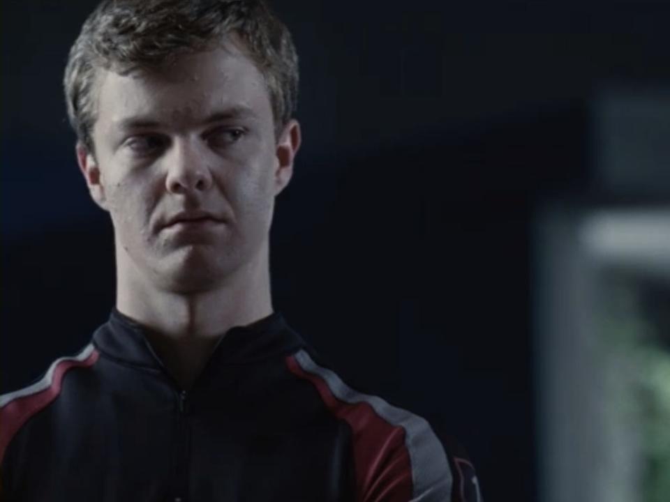 Jack Quaid as Marvel in "The Hunger Games."