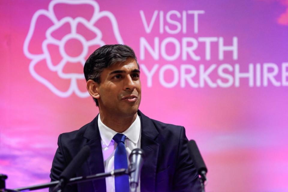 Prime Minister Rishi Sunak gives a speech at Northallerton Leisure Centre in Northallerton, North Yorkshire, after holding his seat in the Richmond and Northallerton constituency in the 2024 General Election. Picture date: Friday July 5, 2024. PA Photo. Photo credit should read: Temilade Adelaja/PA Wire