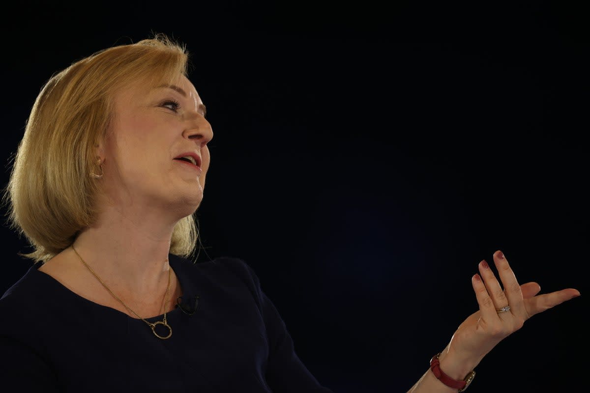 Truss was put through her paces at the final hustings of the Conservative leadership contest at Wembley Arena  (Getty)