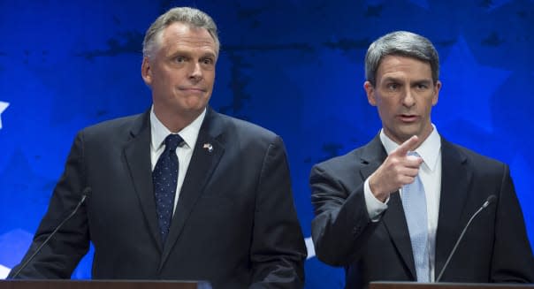 Governor Debate (Virginia gubernatorial candidates Democrat Terry McAuliffe, left, and Republican Attorney General Ken Cuccinell