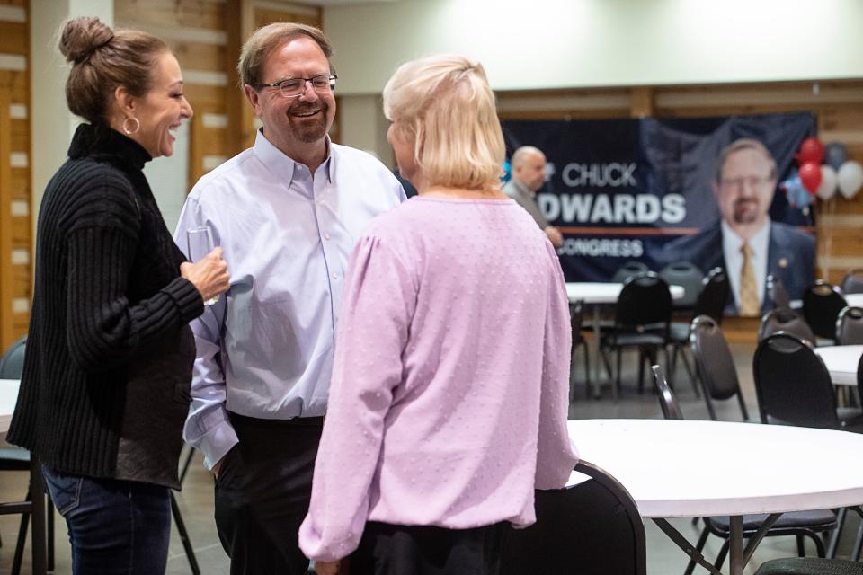 Republican Chuck Edwards won the race against Democrat Jasmine Beach-Ferrara for the 11th District US House seat November 8, 2022.