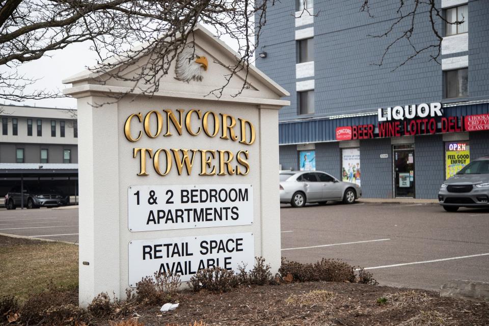 Concord Tower in Madison Heights on Wednesday, March 22, 2023.