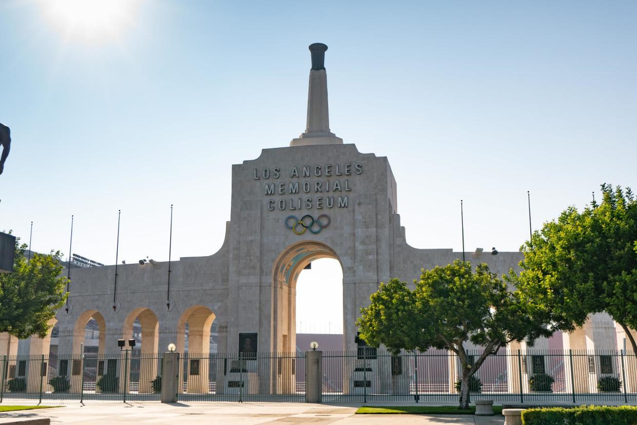 <span>The Los Angeles Memorial Coliseum in Los Angeles, California.</span><span>Photograph: AaronP/Bauer-Griffin/GC Images</span>