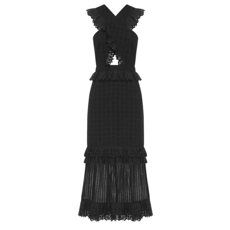 <a rel="nofollow noopener" href="https://www.alicemccall.com/everything-she-wants-dress-black.html" target="_blank" data-ylk="slk:Everything She Wants Dress, $336Nothing says feminine like figure-flattering frills.;elm:context_link;itc:0;sec:content-canvas" class="link ">Everything She Wants Dress, $336<p>Nothing says feminine like figure-flattering frills.</p> </a>