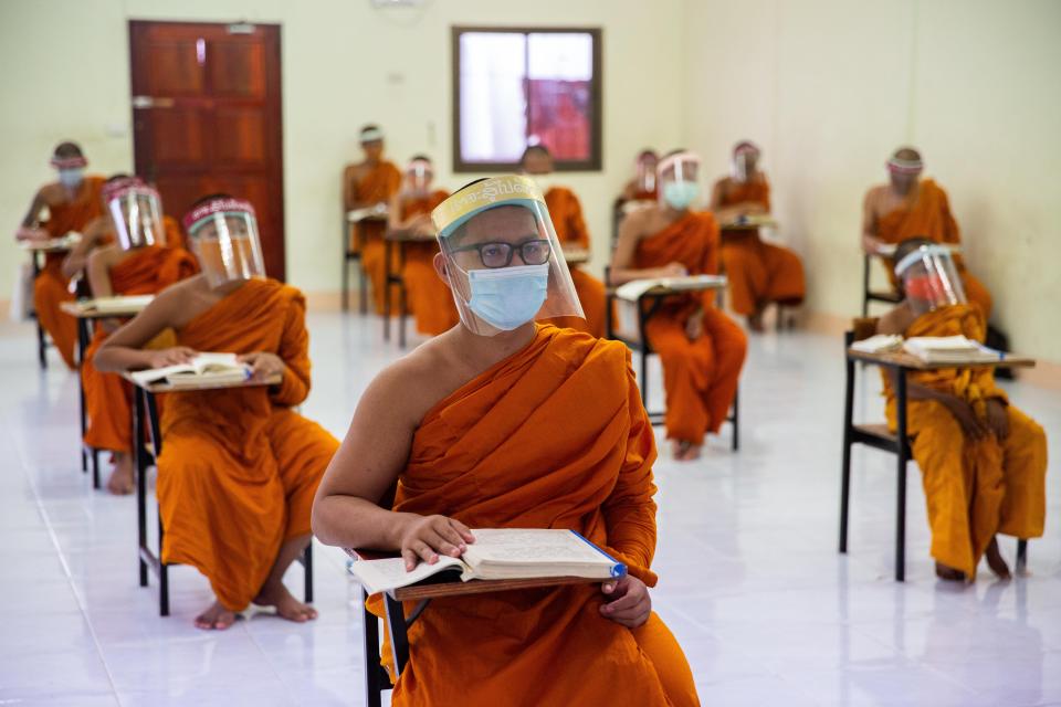 back to school coronavirus monks
