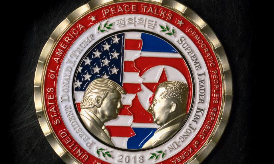 A commemorative coin featuring US President Donald Trump and North Korea’s Kim Jong Un has been struck by the White House Communications Agency