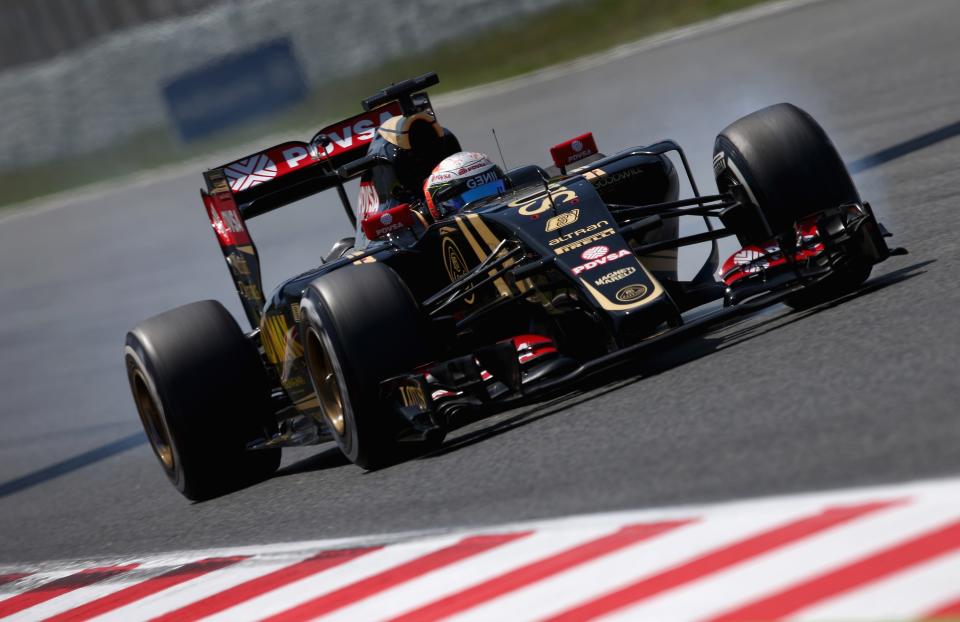 Romain Grosjean, en acción durante el Gran Premio de España (Photo by Clive Mason/Getty Images)