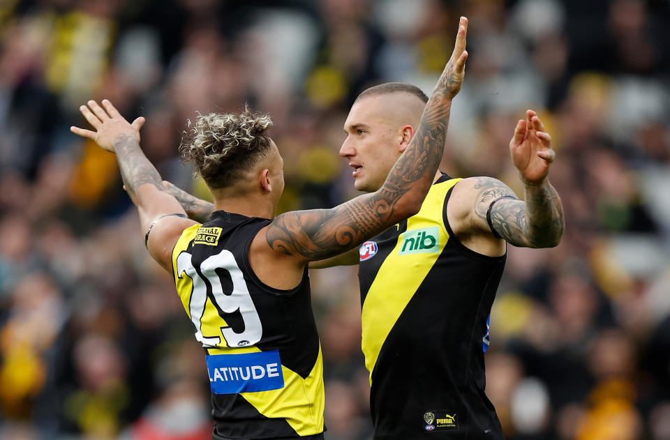 Shai Bolton and Dustin Martin, pictured here in action for Richmond at the MCG.