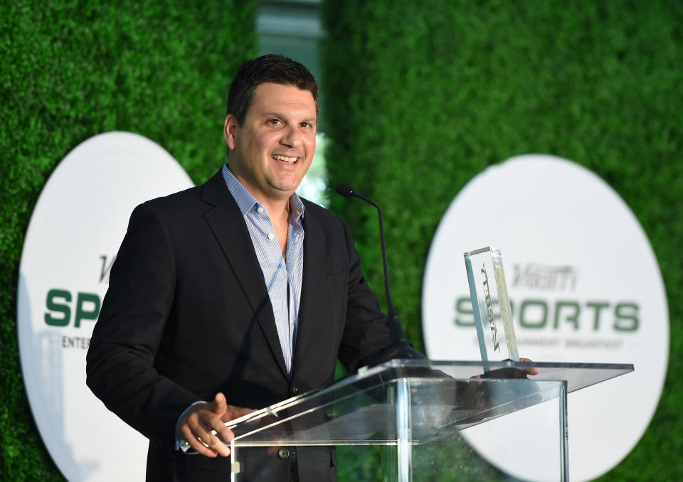 Executive producer Eric Weinberger speaks onstage at the Variety Sports Entertainment Breakfast at Vibiana on July 14, 2015 in Los Angeles, California.