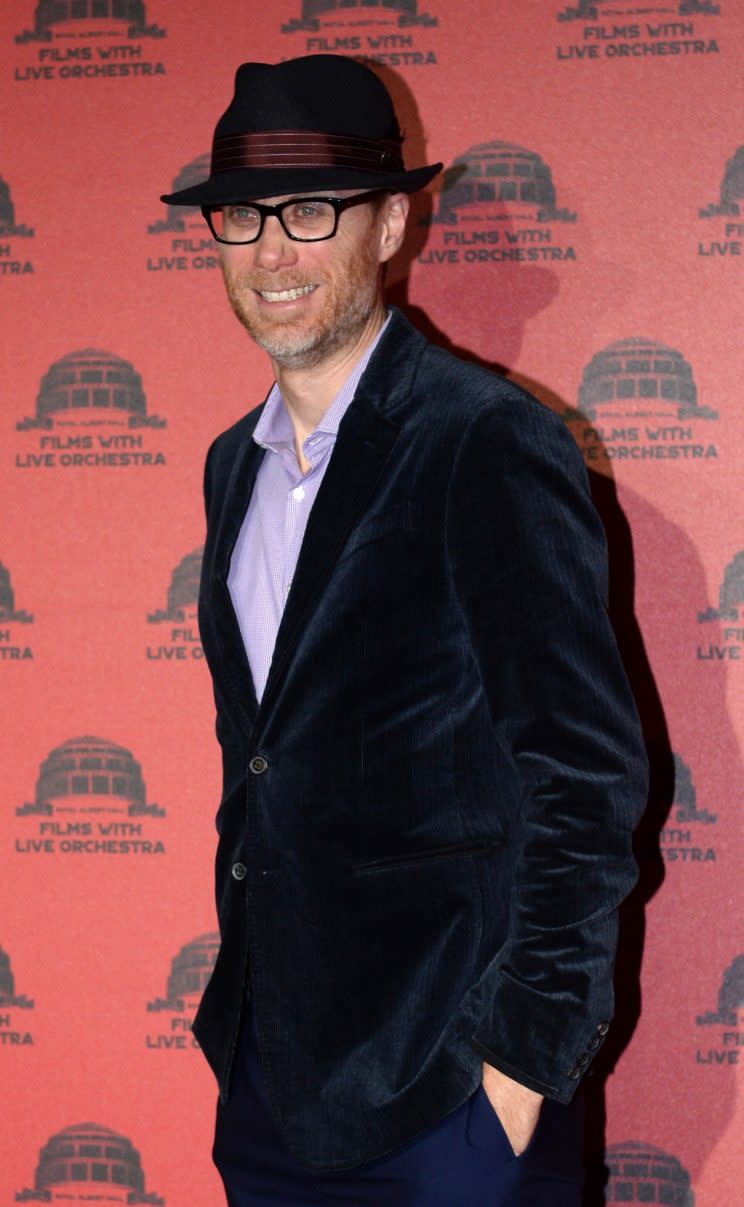 Stephen Merchant was among the VIP guests at the Jurassic Park Live concert at the Royal Albert Hall (PA)