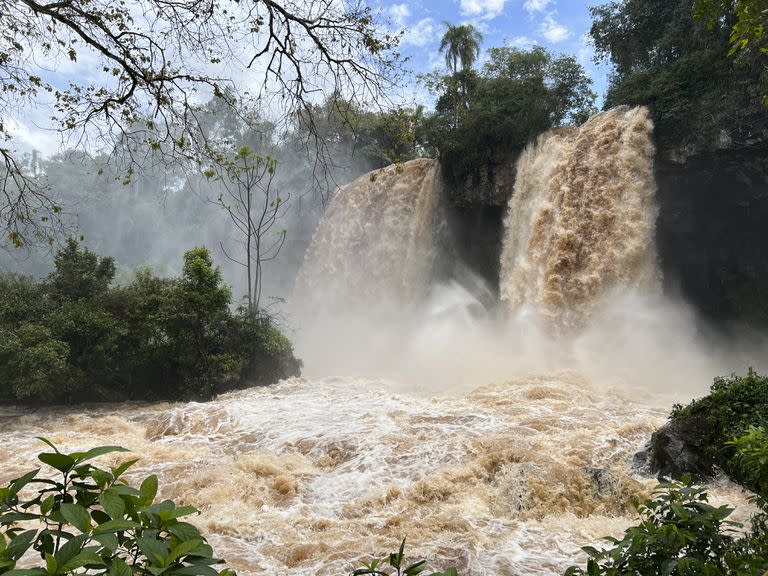 En los últimos días, hubo una fuerte crecida del río Iguazú