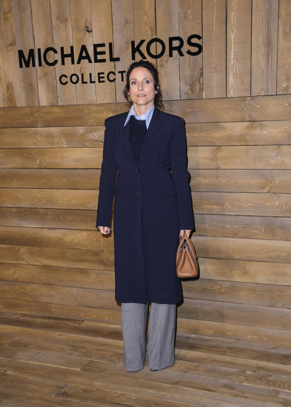 Julia Louis-Dreyfus attends NYFW Fall/Winter 2020 - Michael Kors at The American Stock Exchange on Wednesday, Feb 12, 2020, in New York. (Photo by Christopher Smith/Invision/AP)