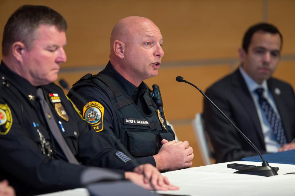 Barnegat police chief Keith A. Germain. Ocean County Prosecutor Bradley D. Billhimer and the Ocean County Prosecutor’s Office host Town Hall Community Dialogue after the death of Tyre Nichols. The event is in collaboration with Office of NJ Attorney General, Ocean County Sheriff’s Department, and Ocean County Chiefs of Police Association.  Toms River, NJFriday, February 3, 2023