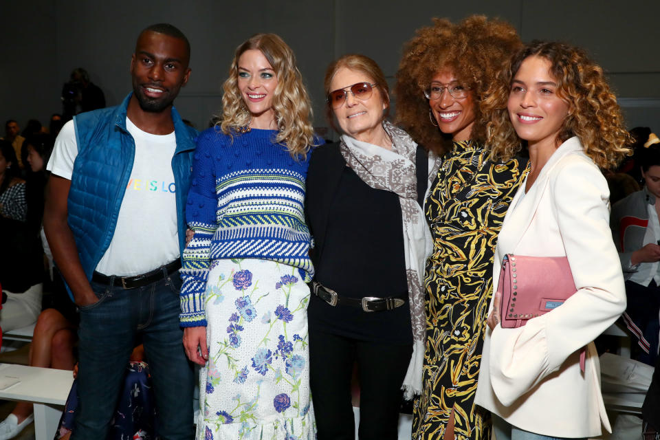 DeRay Mckesson, Jaime King, Gloria Steinem, Elaine Welteroth and Cleo Wade attend Prabal Gurung fashion show during New York Fashion Week, September 10, 2017.